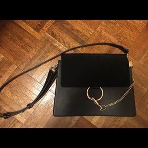 Black Leather Crossbody Purse